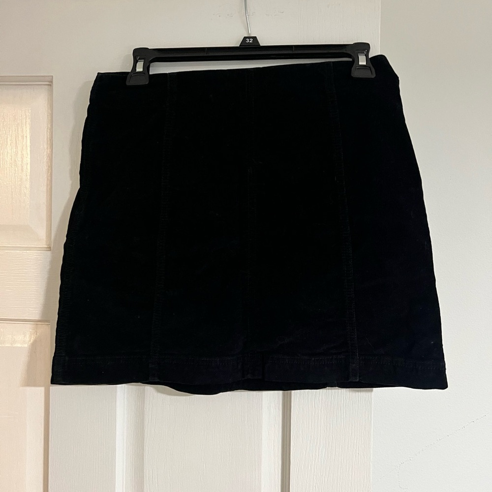 Suede Black Mini Skirt
